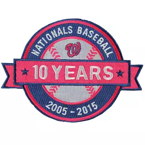 2015 Washington Nationals Baseball 10th Anniversary Years Jersey Sleeve Patch - Picture 1 of 1