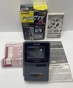 Casio Crystal Vision Handheld Color TV-770 Portable Television Vintage Works VGC - Picture 1 of 12