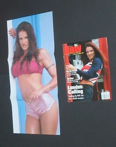 WWF Raw Magazine 07/2001 Diva Lita Big double Poster Strong Female Fighting Woma - Picture 1 of 7