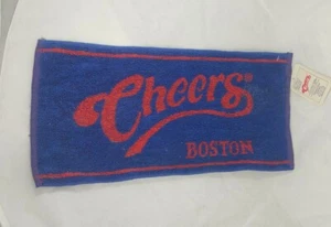 Vintage 1990 Red and Blue Boston Cheers Rally Towel with tag - Picture 1 of 5