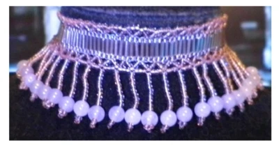 Браслет из бисера лаванды халцедона  - Изображение 1 из 2