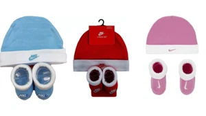 New Nike Babys Futura Beanie Hat and Bootie Set Choose Size & Color - Picture 1 of 8