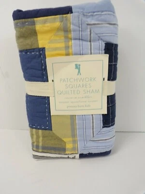 Cuadrados de retazos acolchados Pottery Barn Kids azul euro #6386 Foto 1 de 4