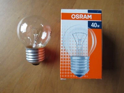 1 x OSRAM Tropfen GLÜHLAMPE E27 40W KLAR P45 Glühbirne WARMES LICHT LAVALAMPE - Bild 1 von 4