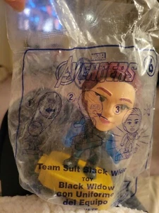 McDonalds Happy Meal Toy Marvel Avengers #6 Team Suit Black Widow New OPENED - Picture 1 of 5