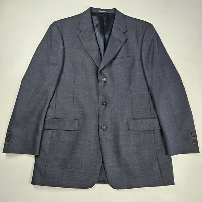 Austin Reed Wool Blazer Men 42 Blue Regular Textured 3 Button Single Vent Defect - Image 1 of 4