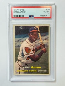 1957 Topps HANK AARON #20 PSA 4 VG/EX ** XAKRE3612 - Picture 1 of 5