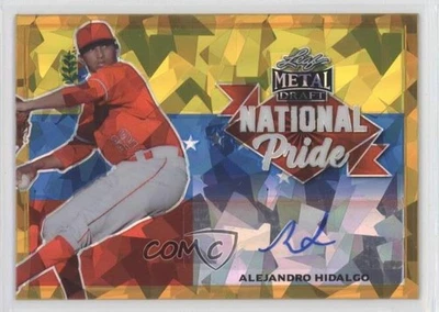 2021 Leaf Metal Draft Gold Crystals 1/1 Alejandro Hidalgo #NP-AH1 Auto 10yf - Image 1 of 3