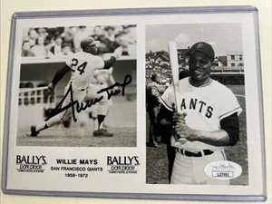 Foto firmata WILLIE MAYS autografata 5x7 HOF Giants certificata JSA inchiostro nero automatico - Foto 1 di 7