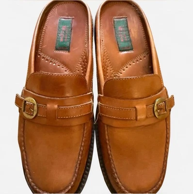 G.H. Bass Vintage Y2K Women's Berdine Cognac Leather Loafer Mules Size 8M Preppy - Image 1 of 4