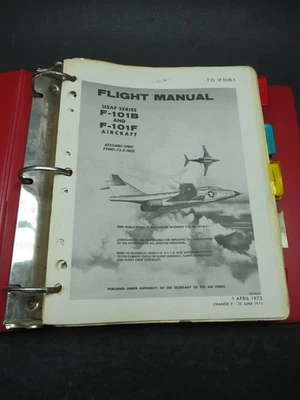 Original 1973/75 F-101B & F-101F Voodoo Aircraft Flight Manual Handbook - Image 1 of 4