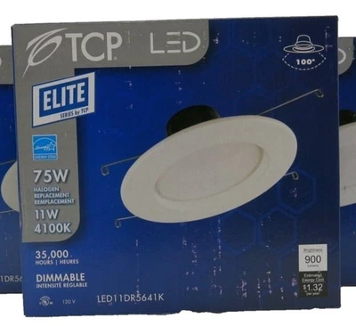TCP LED11DR5641K  5" / 6" 11W LED Recessed Downlight 4100K Inside - Image 1 of 4