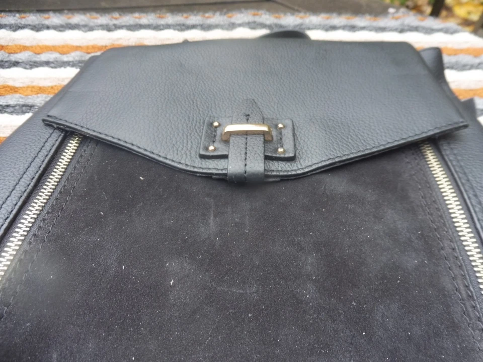 Next black faux leather ruck sack NWT - Image 1 of 4