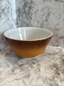 Mid Century Vintage Pyrex Old Orchard Brown Ombre 402 1.5 Qt Mixing Bowl - Picture 1 of 16