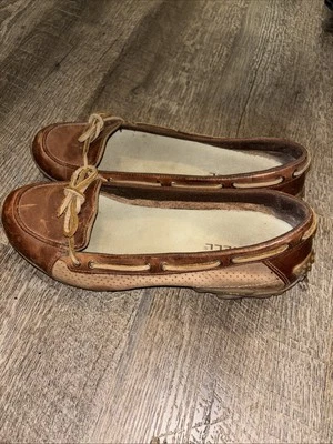 Merrell Marina Vibram Sole Boat Slip-on Womens Brown Leather Loafers Size 8 - Image 1 of 4