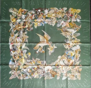 HERMES Seidentuch L'Intrus Carre 90 Antoine De Jacquelot grün Etikett ohne Karton gebraucht. - Bild 1 von 6