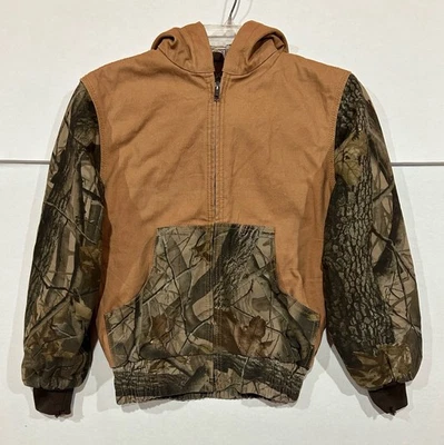 Chaqueta Camuflada Bass Pro Shop Realtree Hardwoods JUVENTUD Talla S Marrón Lona Caza Foto 1 de 4