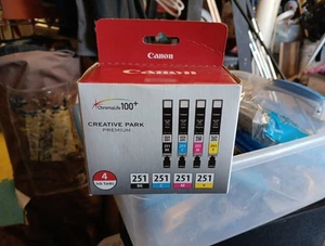 Genuine Canon 4-pac CLI-251 BK/CMY Compatible to MG6320, iP7220, MG5420, MG6320 - Photo 1/2
