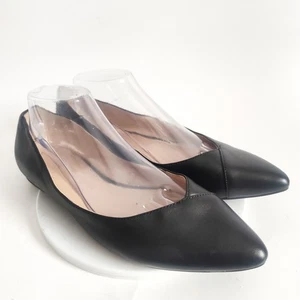 Ballerine Vince Camuto taglia 10 nere in pelle incrociata a punta slip on preppy  - Foto 1 di 10