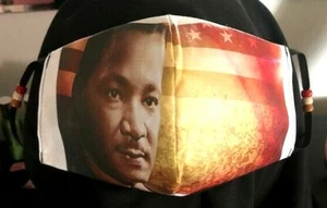 Martin Luther King ~ WENDE-Gesichtsmaske aus Baumwolle (Handarbeit) - Bild 1 von 5