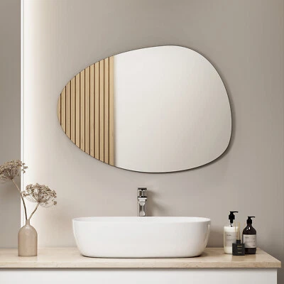 Asymmetrischer Spiegel Deko Spiegel Wandspiegel Badspiegel Vertikal/Horizontal - Bild 1 von 4