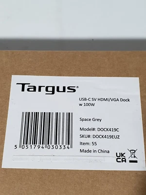 Targus USB-C 4K Dock (DOCK419EUZ) 5051794030334_0,12_6 - Bild 1 von 4