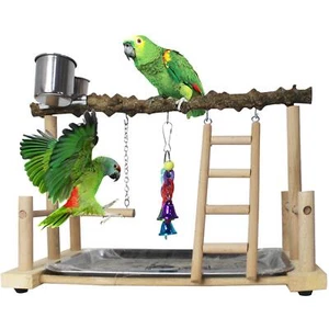 Bird Playground Birdcage Playstand Pet Bird Perch Platform Stand Parrot Play - Picture 1 of 7