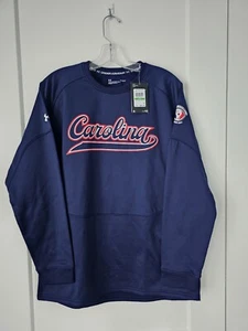 Under Armour Sweatshirt Carolina Men L Storm Fleece Crew NWT $60 Pullover - Picture 1 of 13