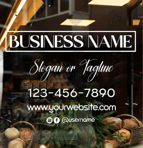 Business Storefront Die Cut Vinyl Decal Sign Name Windows Door Choose Color #3 - Picture 1 of 9