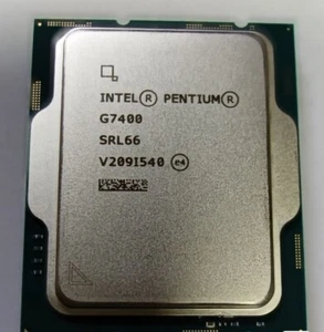 12th Gen Intel Pentium Gold G7400 LGA 1700 CPU Processor Dual-Core 3.7 GHz - Picture 1 of 2