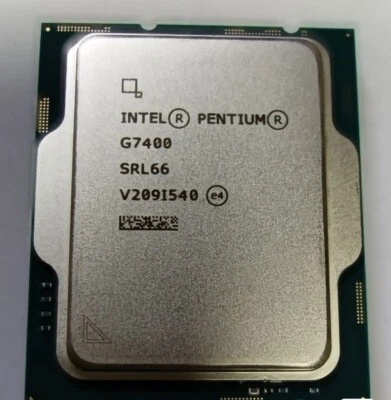 12th Gen Intel Pentium Gold G7400 LGA 1700 CPU Processor Dual-Core 3.7 GHz - Image 1 of 2