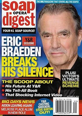 Soap Opera Digest Magazine October 31 2016 Eric Braeden Laura Wright  - Image 1 of 2