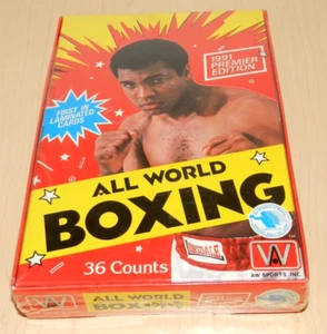 BOXING ALL WORLD SEALED WAX BOX PREMIER 36 COUNT SEALED BOX NEW GEM ALI & MORE.. - Picture 1 of 3