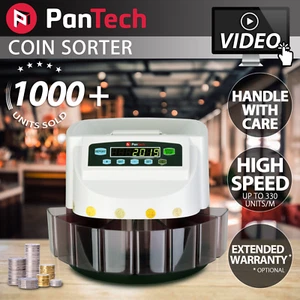 PanTech White Australian Coin Sorter Automatic Electronic Counter Machine - Picture 1 of 11