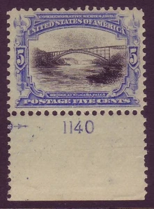 297 PAN-AMERICAN - POSITION PIECE - PLATE # w IMPRT - INVERTED WATERMARK - RG ? - Picture 1 of 2