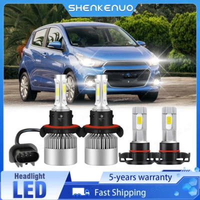 Kit de bombillas LED altas bajas + antiniebla 6500 k para Chevrolet Spark 2016-2020 Foto 1 de 4