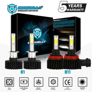 H1 + H11 LED Headlight High Low Beam Kit for Ford Focus 12-2017 Kia Forte Optima - Bild 1 von 12