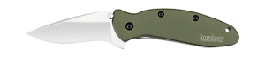 Kershaw Knives Scallion Liner Lock Olive Green Anodized Aluminum 420HC 1620OL