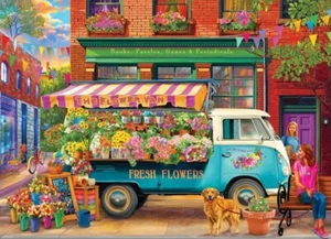 Eurographics The Flower Van by Chris Bigelow 1000 piece jigsaw puzzle - Picture 1 of 2