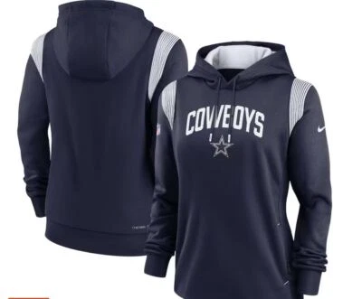 Nike Dallas Cowboys Pullover Sudadera con Capucha Azul Marino Pila Lateral Rendimiento Mujeres Nuevo con Etiquetas Foto 1 de 4