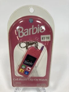 VTG Barbie Mini Cell phone Clip On Watch Pink 1999 NOS Hope 99899 Keychain - Picture 1 of 9
