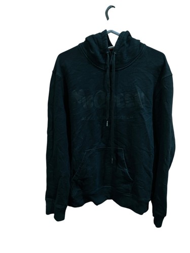 FELPA CON CAPPUCCIO ALEXANDER MCQUEEN taglia Large nera cotone uomo