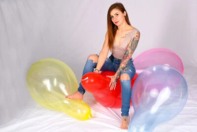 5x WorldBalloon WB-Q24" Giant Crystal Balloons * Longneck * 60cm + Ø * Thick - Image 1 of 3