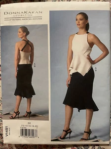 #V1451 VOGUE AMERICAN DESIGNER DONNA KARAN SKIRT & TOP PATTERN SIZE 12-20 UNCUT - Picture 1 of 1