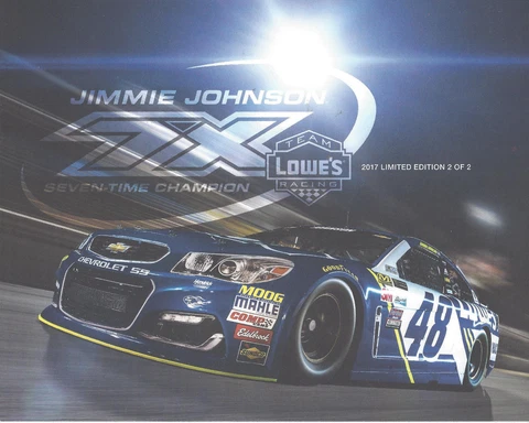 2017 JIMMIE JOHNSON LOWES RACING 7X CHAMP 2 OF 2 MONSTER ENERGY NASCAR POSTCARD Cover