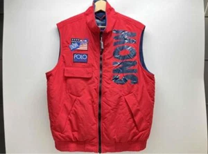 Polo Ralph Lauren Snow Beach Vest M 1993 Stadium P-Wing Crest Rare Vintage JPN - Picture 1 of 8