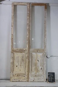 VINTAGE DOUBLE FRENCH GLASS DOOR L074 - Picture 1 of 11