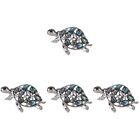 4 Count Turtle Brooch Vintage Sea Animal Tortoise Pin Shawl