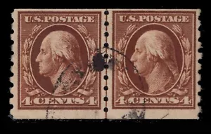 MOMEN: FRANCOBOLLI US #395 COPPIA BOBINA LOTTO USATO #85763** - Foto 1 di 2