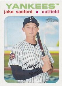 JACK SANFORD YANKEES 2020 TOPPS HERITAGE MINOR LEAGUE WHITE BORDER #16 SP 24/50
